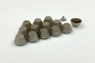 12mm screw in flat cone rivet purse feet Nickel