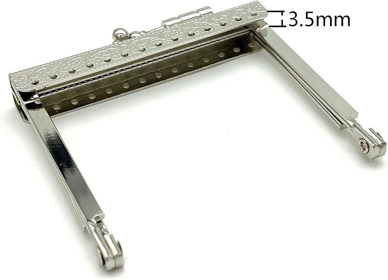 Rectangle Sew-In Kiss-Lock Purse Frame, 3" x 2 3/8" (7.5 x 6 cm)