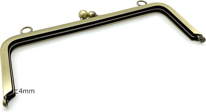 Rectangle Glue-In Kiss-Lock Purse Frame, 8 5/8" x 3 3/8" (22 x 8.5 cm)
