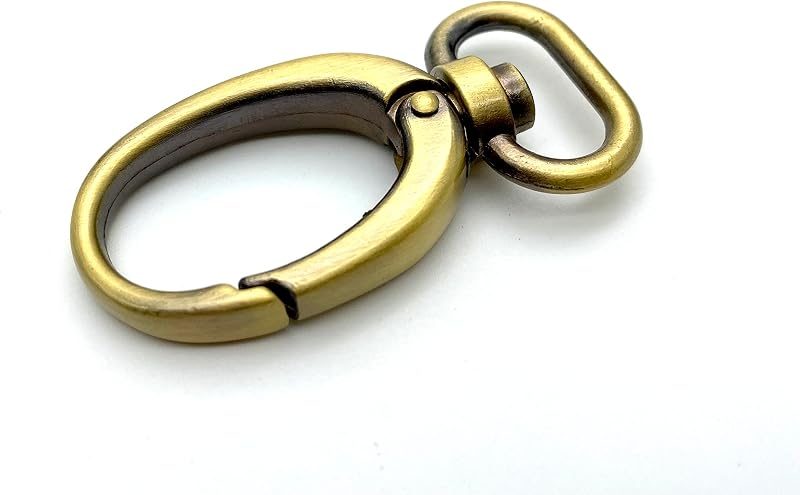 Oval Push-Gate Swivel Snap Hook, Large