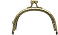Half-Round Sew-In Kiss-Lock Purse Frame, 3 3/4" x 2 3/16" (9.5 x 5.5 cm)