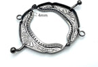 Vintage Embossed Sew-In Kiss-Lock Purse Frame, 2" x 1 3/16" (5 x 3 cm)