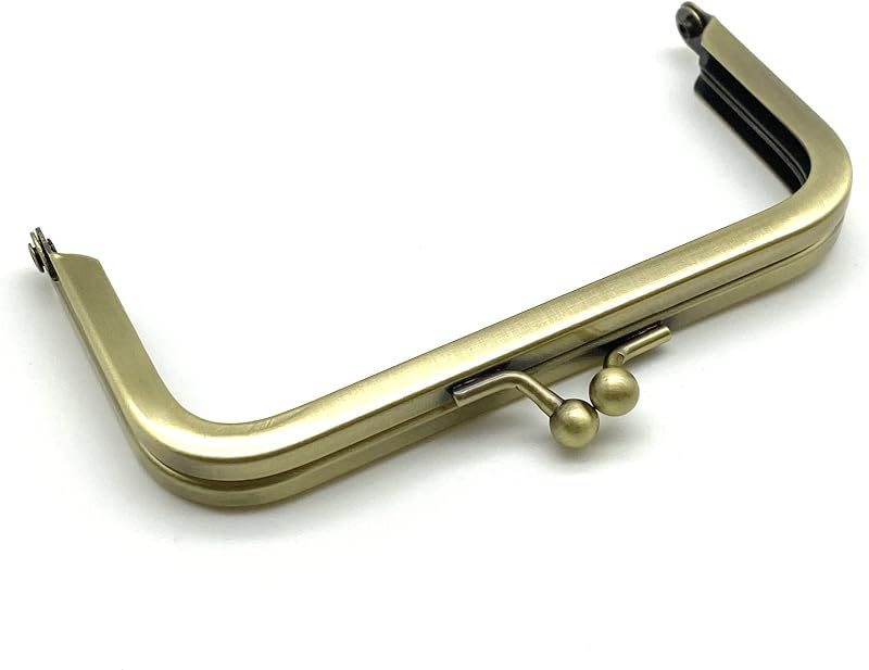 Rectangle Glue-In Kiss-Lock Purse Frame, 4" x 2" (10 x 5 cm)