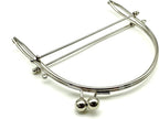 Sew-In Kiss-Lock Purse Frame with Handle, 6 1/8" x 5 3/4" (15.5 x 14.5 cm)