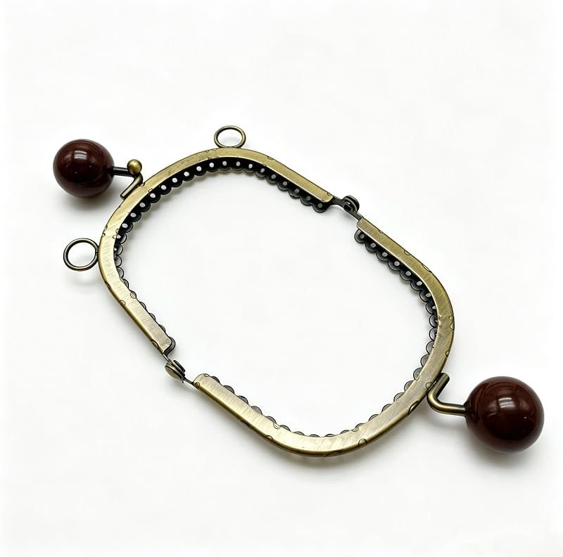 Color-Ball Sew-In Kiss-Lock Purse Frame, 8 x 6 cm