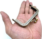 Rectangle Sew-In Kiss-Lock Purse Frame, 3 3/8" x 1 3/4" (8.5 x 4.5 cm)