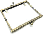 Rectangle Olive-Clasp Sew-In Kiss-Lock Purse Frame, 15 x 7 cm
