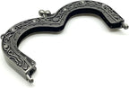Vintage Embossed Sew-In Kiss-Lock Purse Frame, 5" x 3" (12.5 x 7.5 cm)