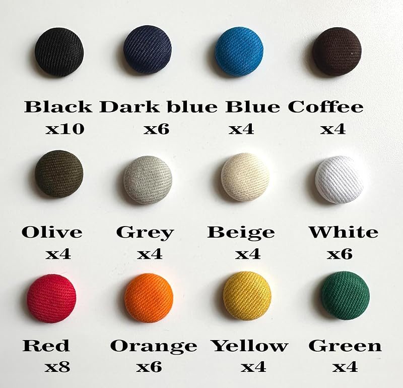 64 Buttons in 12 Color Baseball Cap Hat Button Repair kit with Tools Replacement