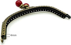 Sew-In Kiss-Lock Purse Frame, 5" x 2" (12.5 x 5 cm)