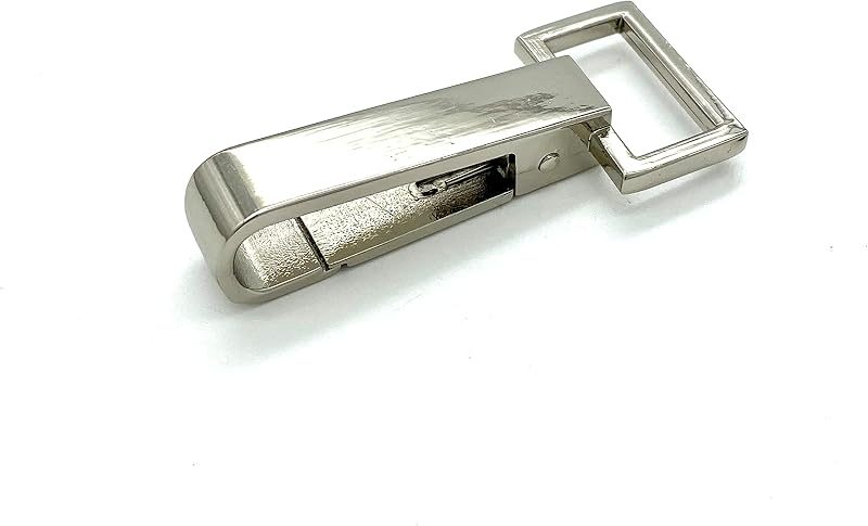 Fixed (Non-Swivel) Push-Gate Snap Hook, Square Eye