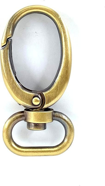 Oval Push-Gate Swivel Snap Hook, Large