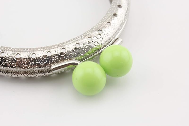 Color-Ball Sew-In Kiss-Lock Purse Frames, 3 1/2" x 2" (9 x 5 cm) - Set of 14 Colors, 12mm Balls