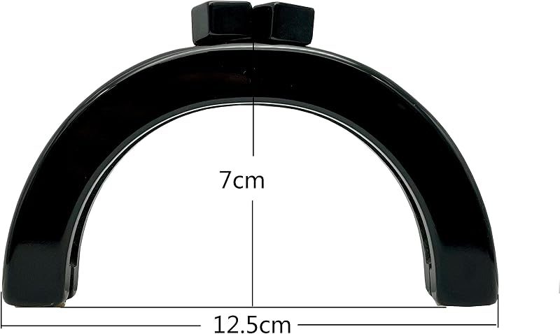 Half-Round Acrylic Kiss-Lock Purse Frame, 5" x 2 3/4" (12.5 x 7 cm)
