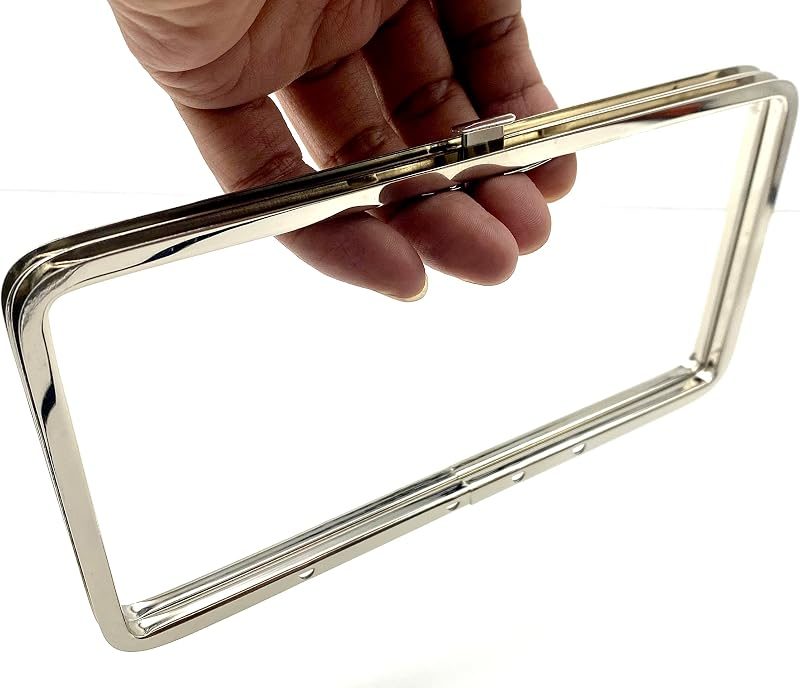 Rectangle Glue-In Kiss-Lock Purse Frame, 7" x 3 3/4" (18 x 9.5 cm)