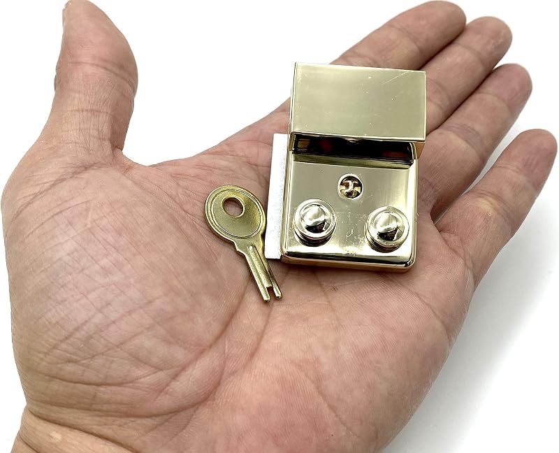 Press Tongue Latch Lock Clutch Purse Handbag Bag Lock with Key Zinc alloying for Purse Bag Wallet Clutch Making