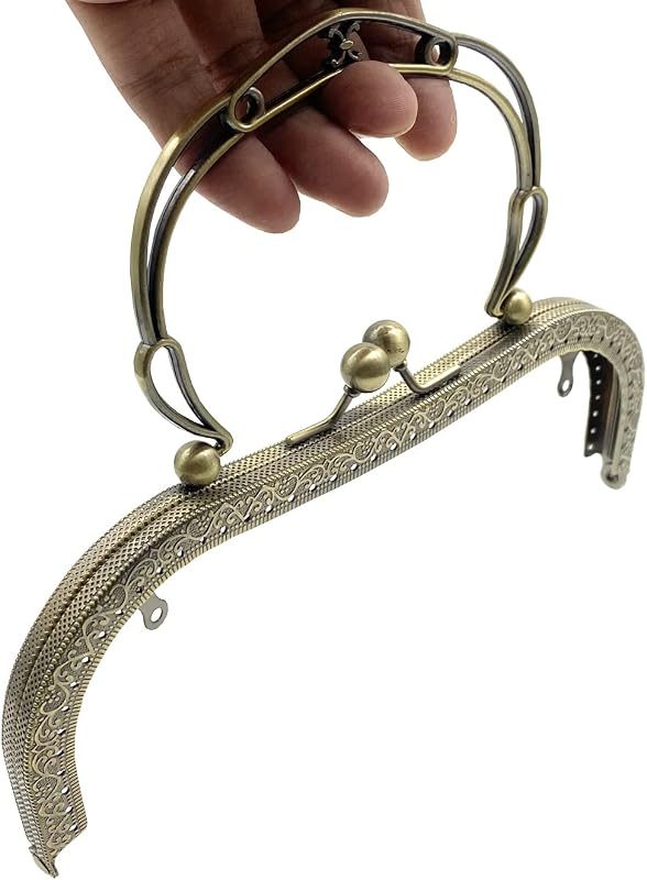 Sew-In Kiss-Lock Purse Frame, 8" x 3" (20 x 7.5 cm)