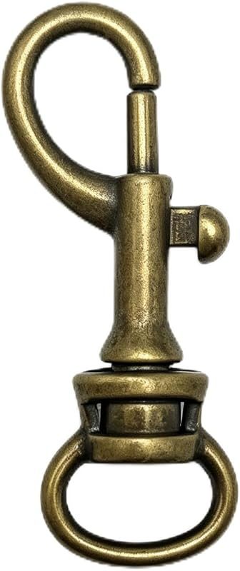 Bolt Snap, Round Eye (3/8", 3.8cm) - Antique Brass