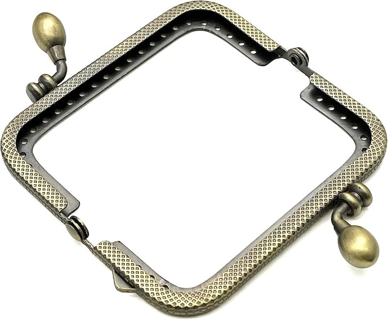 Rectangle Sew-In Kiss-Lock Purse Frame, 8.5 x 4.5 cm