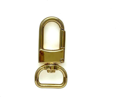 Square-Top Push-Gate Swivel Snap Hook, Square Eye (5/8")