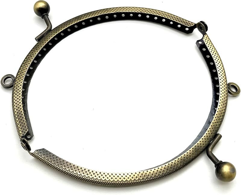 Half-Round Sew-In Kiss-Lock Purse Frame, 4 3/4" x 2 3/8" (12 x 6 cm)