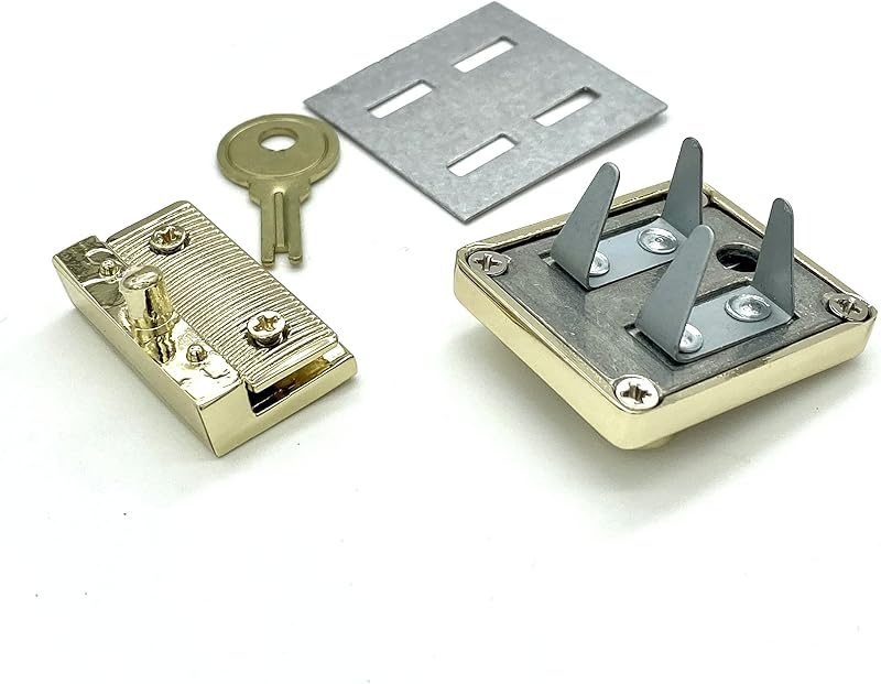 Press Tongue Latch Lock Clutch Purse Handbag Bag Lock with Key Zinc alloying for Purse Bag Wallet Clutch Making
