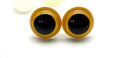 Plastic Safety Eyes with washers / 14 pcs Wheat