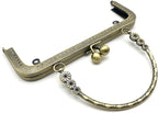 Rectangle Sew-In Kiss-Lock Purse Frame with Chain Loops, 7" x 2 5/8" (18 x 6.5 cm)