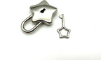 Bag Purse Clutch Padlock with Key Star Shape zinc alloying for Jewelry Necklace Charm Box Making hardware1.22 X