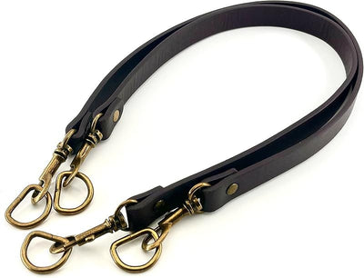 Faux PU Leather Handbag Purse Strap Handles with Clip and d Rings for Purse Bag Making Replacement - 25" (63 cm)