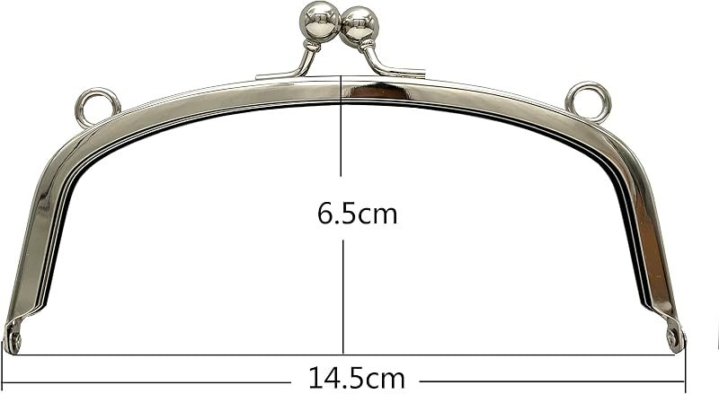 Arch Glue-In Kiss-Lock Purse Frame, 5 3/4" x 2 5/8" (14.5 x 6.5 cm)