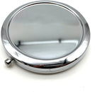 Round Compact Mirror Blank with Polished Metal Lid