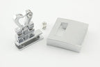 Rectangle Twist Turn Lock Clasp Purse Closure Lock Zinc alloying for Purse Bag Wallet Clutch Making Nickel