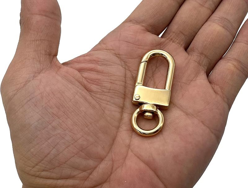 Long Square-Top Push-Gate Swivel Clasp, Round Eye (3/8")