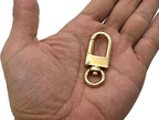 Long Square-Top Push-Gate Swivel Clasp, Round Eye (3/8")