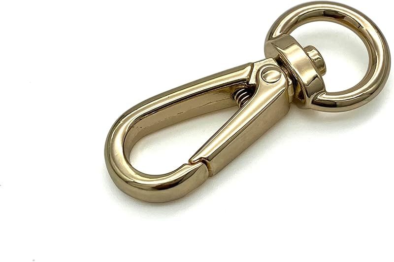 Short Push-Gate Swivel Clasp, Round Eye (1/2")