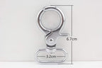 Long Lobster-Claw Swivel Snap Hook, Chrome (1 1/4")