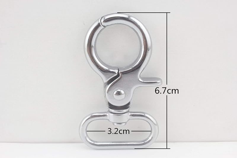 Long Lobster-Claw Swivel Snap Hook, Chrome (1 1/4")
