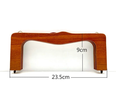 Rectangle Wood Purse Frame with Chain Loops, 9 1/4" (23.5 cm)