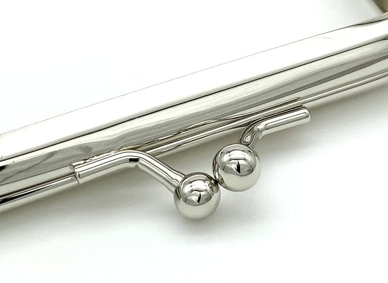 Rectangle Glue-In Kiss-Lock Purse Frame, 3 1/2" x 1 5/8" (9 x 4 cm) - 6mm Ball Clasp