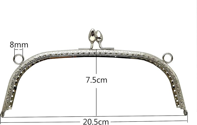 Arch Sew-In Kiss-Lock Purse Frame, 8" x 3" (20.5 x 7.5 cm)
