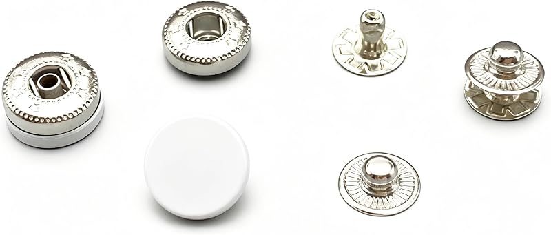 Zinc Alloy Flat top Cap snap Fastener Buttons Washable Press Stud for Sewing Leather Craft Clothing 1/2" (12 mm)