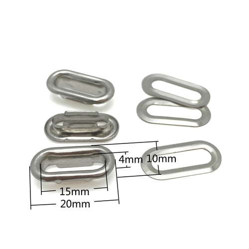 5/8" (15 mm) oval oblong grommets eyelets Nickel Anti brass Bronze Light gold