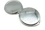 Round Compact Mirror Blank with Polished Metal Lid