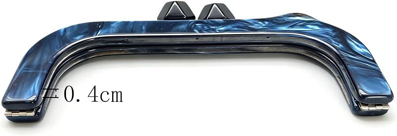 Rectangle Acrylic Purse Frame, 10" x 4" (25 x 10 cm) - Faceted Bead Clasp