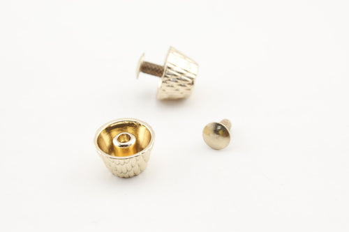 12mm flat cone rivet purse feet Gold