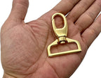 Push-Gate Swivel Snap Hook, Trapezoid Eye (1 1/4")
