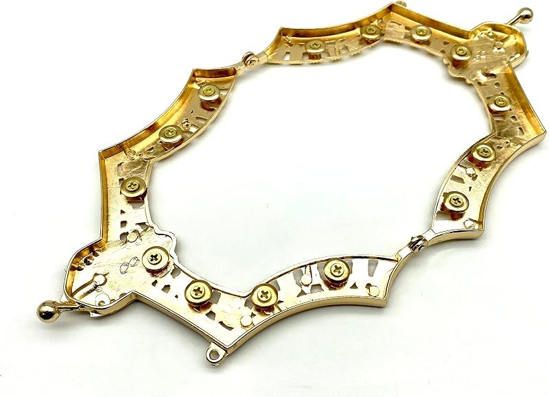 Vintage Embossed Screw-In Kiss-Lock Purse Frame, 4 3/4" x 4 1/2" (12 x 11.5 cm)