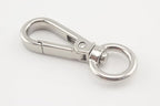 Pear Push-Gate Swivel Clasp, Round Eye (1/2")