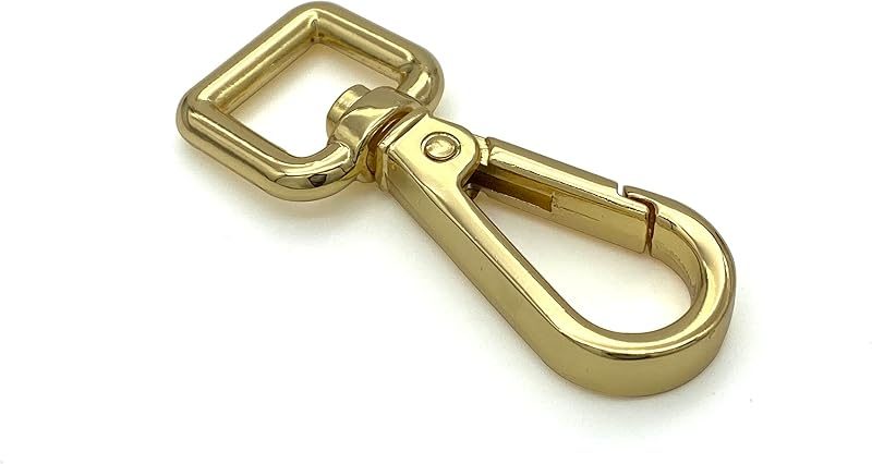 Push-Gate Swivel Snap Hook, Square Eye (1/2")